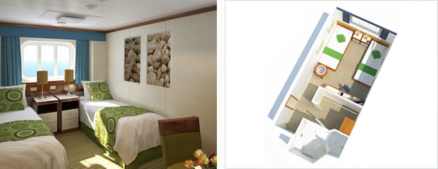 Outside Stateroom with Shower (LB)