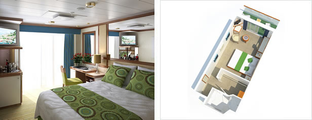 Balcony Stateroom with Shower (JC)