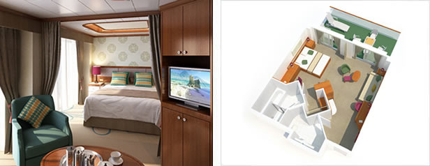 Suite with Balcony and Bath/Shower (AD)