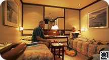 Inside Twin with shower.