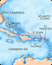 Eastern Caribbean from Port Canaveral (Orlando),FL