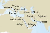 United Arab Emirates, Oman, Egypt, Greece, Croatia