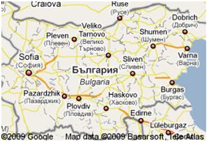 Map of Bulgaria