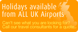 Holidays available from ALL UK Airports